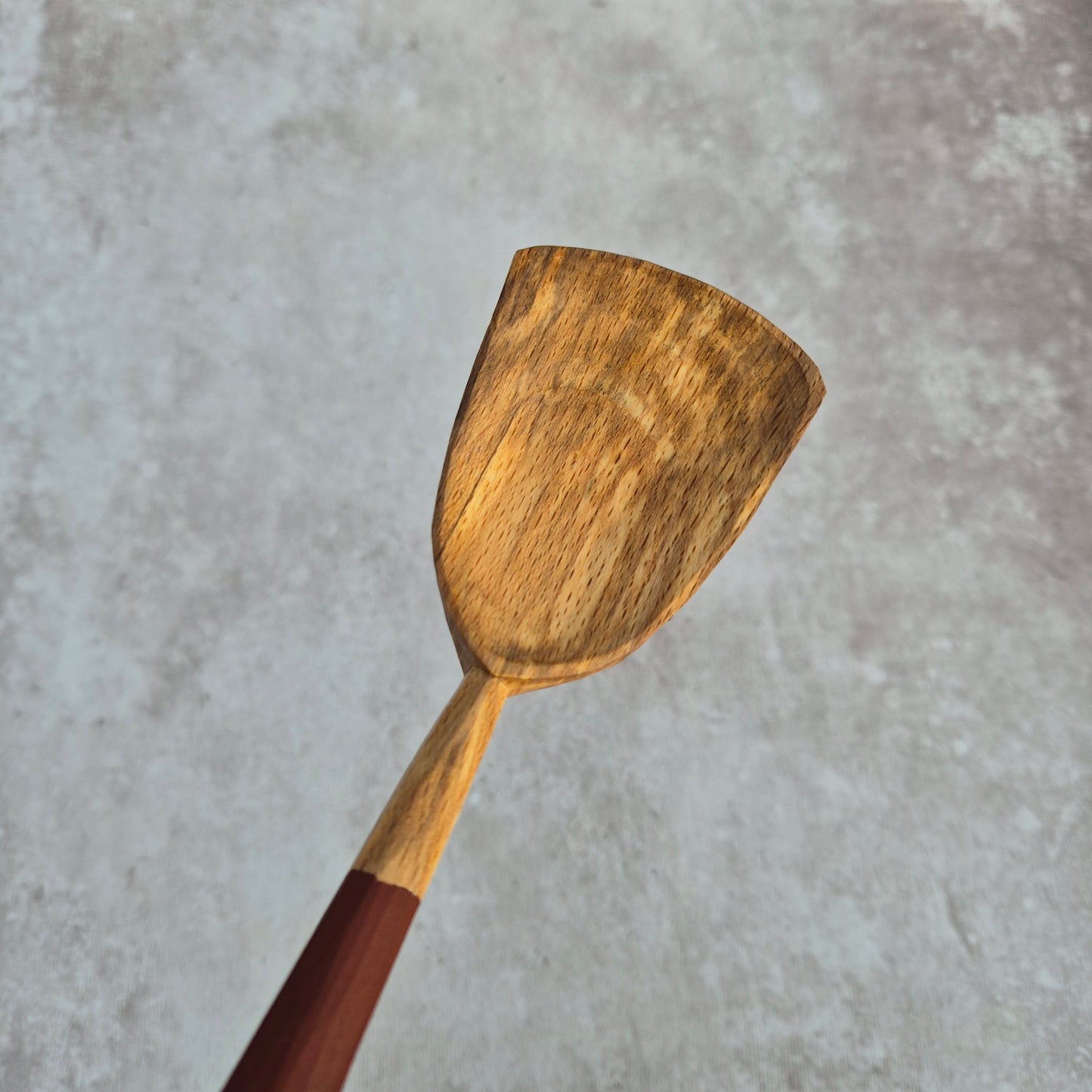 Ochre Red 'Shield' Cooking Spoon ~ Beech