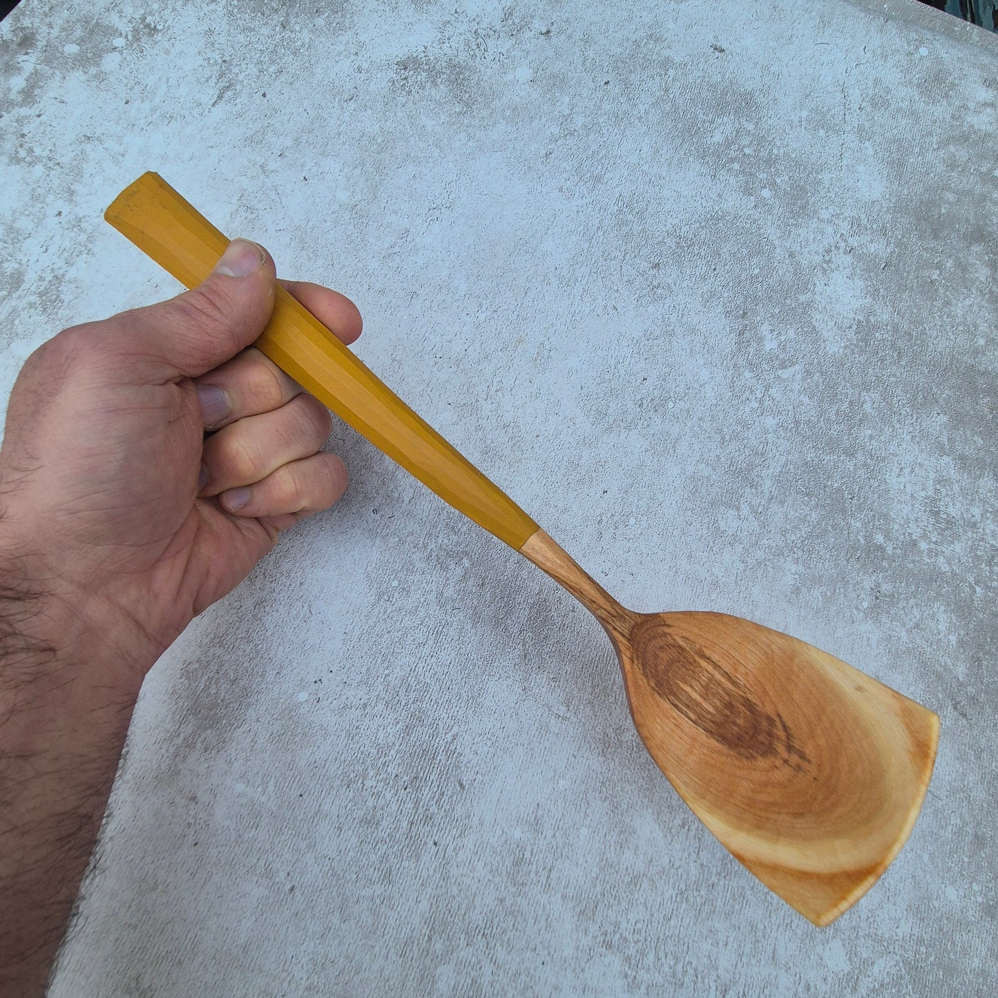 Mustard Yellow Cooking Spoon ~ Wild Cherry