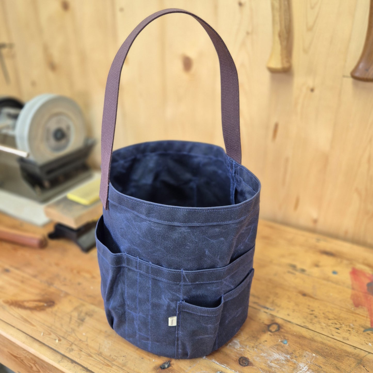 Waxed Canvas Tool Bag 3.0 ~ Navy Blue