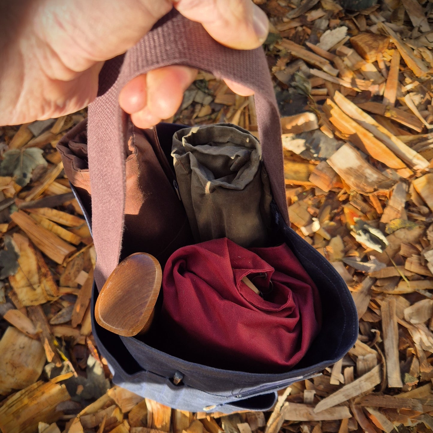 Waxed Canvas Tool Bag 3.0 ~ Navy Blue