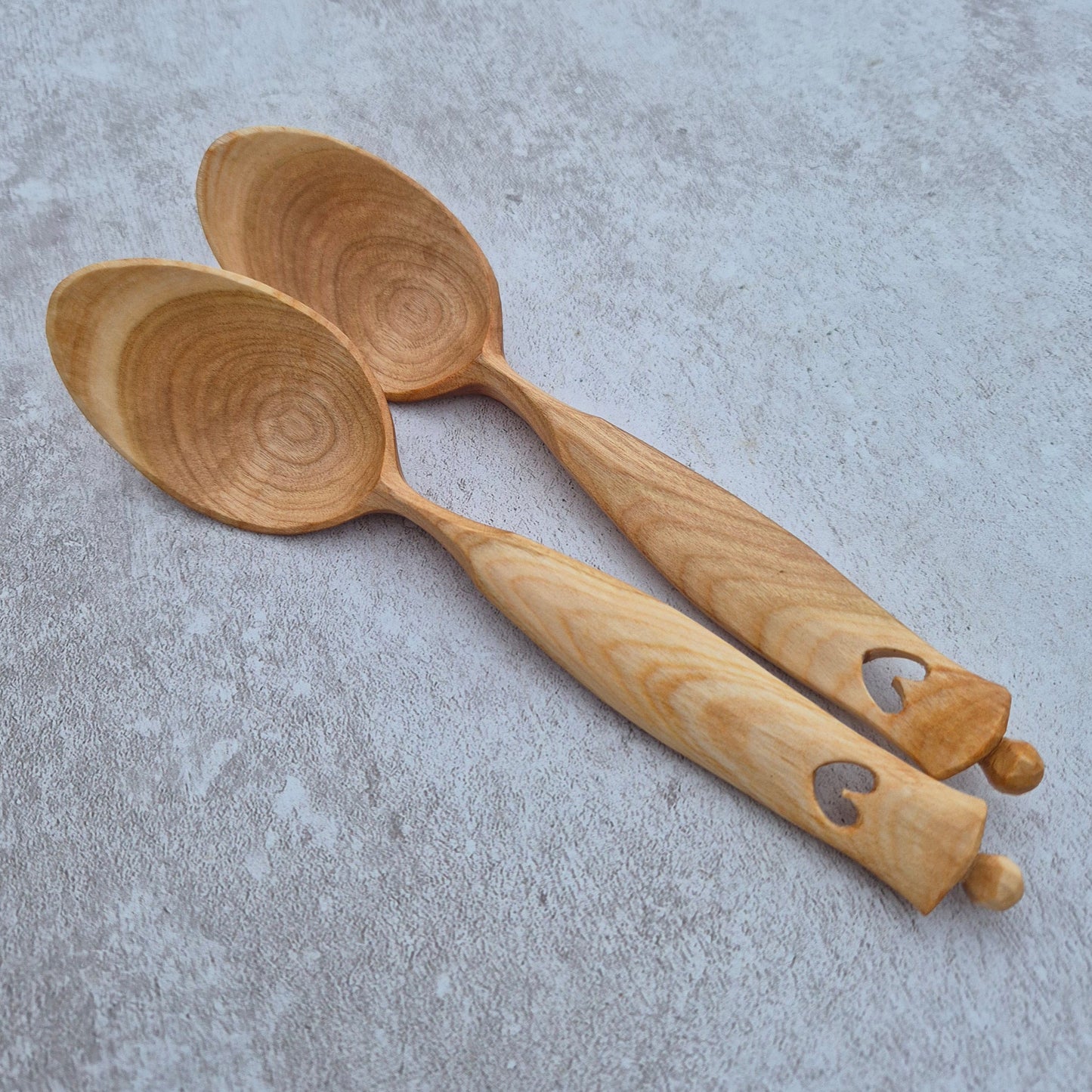 Pair of Love Spoons ~ Wild Cherry
