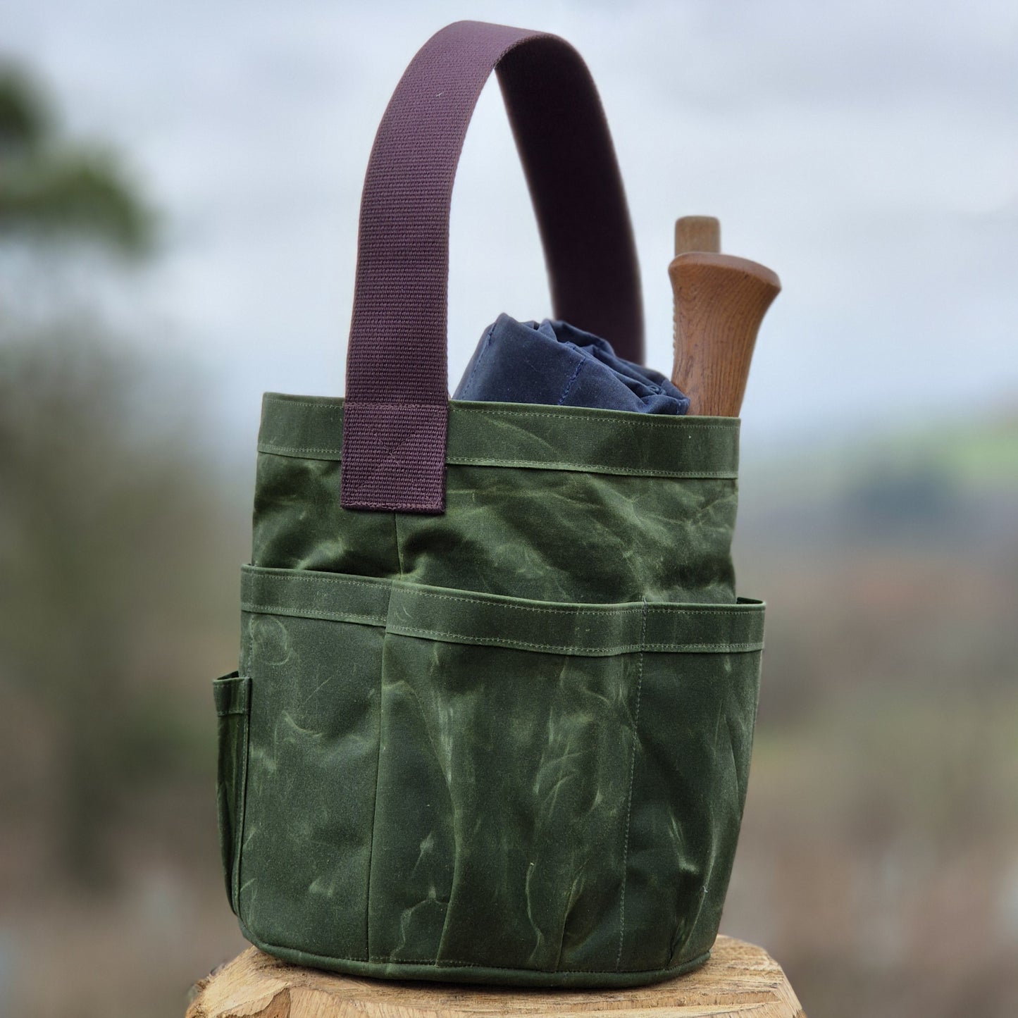 Waxed Canvas Tool Bag 4.0 ~ Lemongrass Green