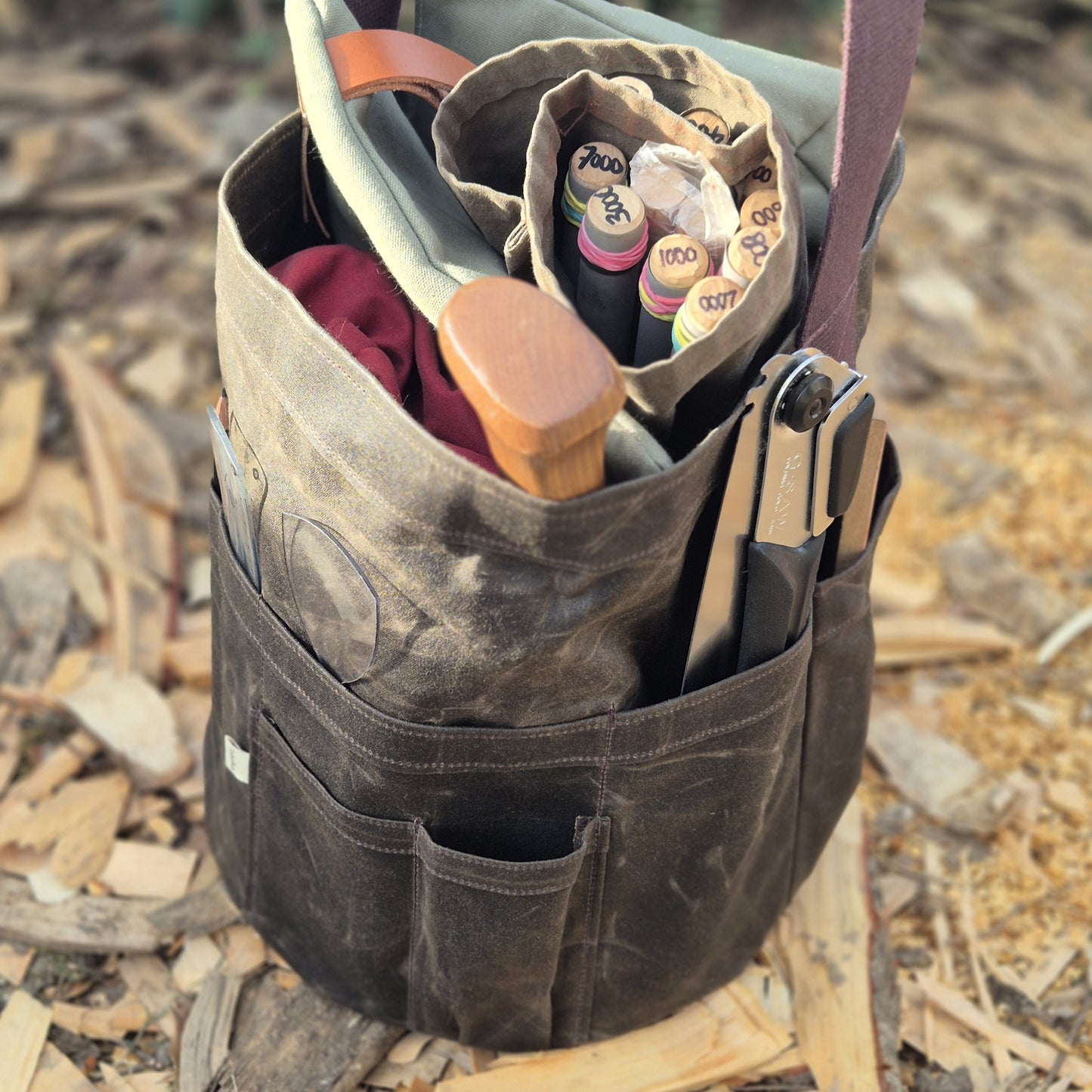 NEW! Waxed Canvas Tool Bag 3.0 ~ Coffee Brown