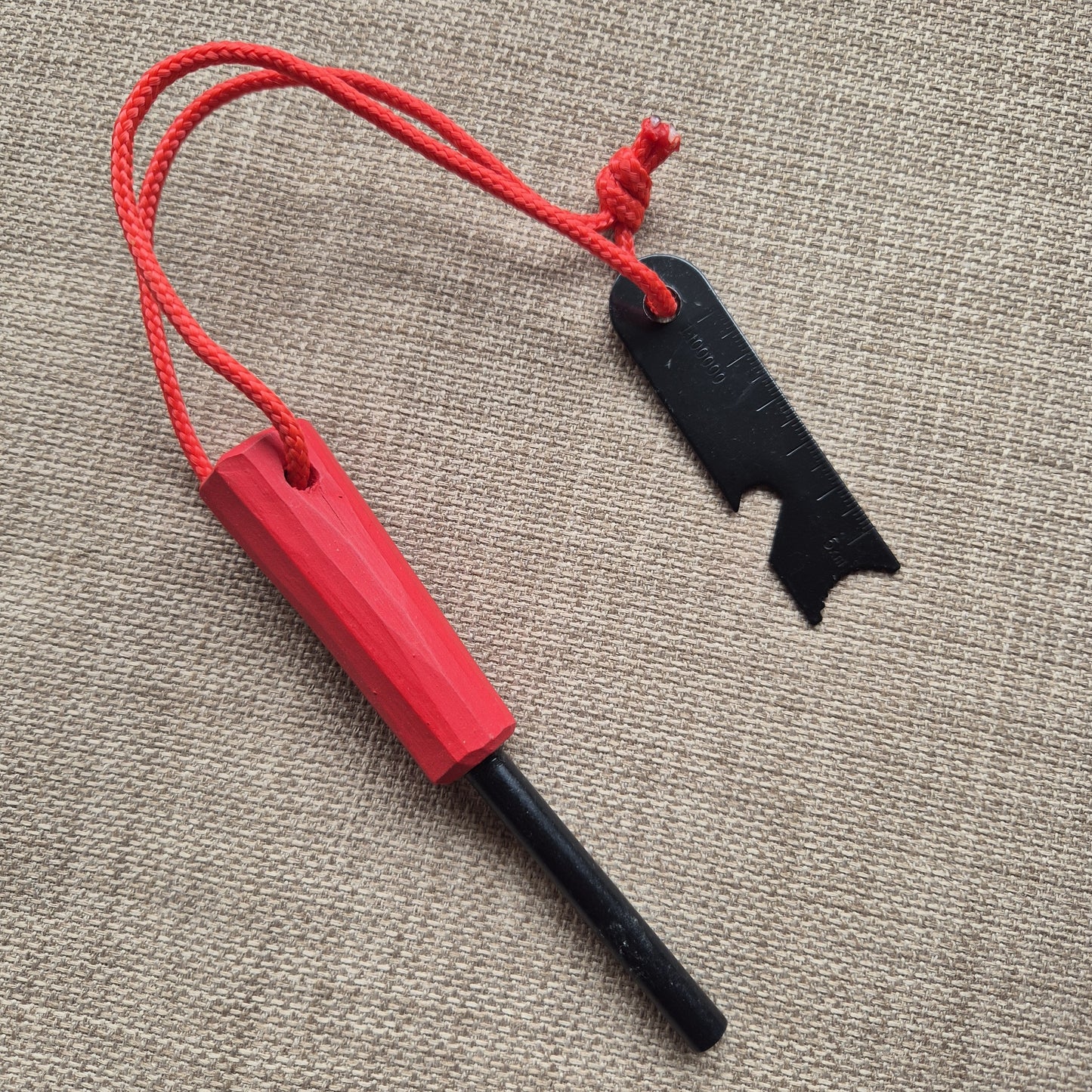 Hand Carved Fire-striker ~ Red