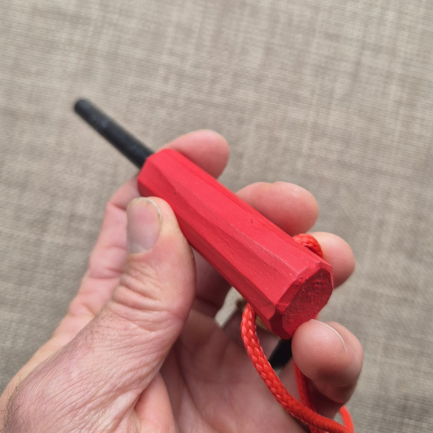 Hand Carved Fire-striker ~ Red
