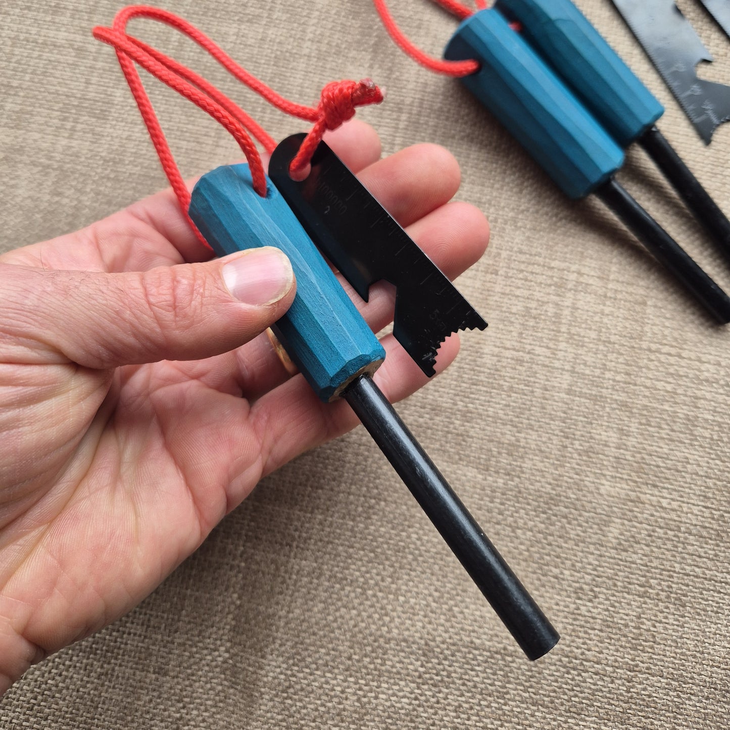 Hand Carved Fire-striker ~ Blue
