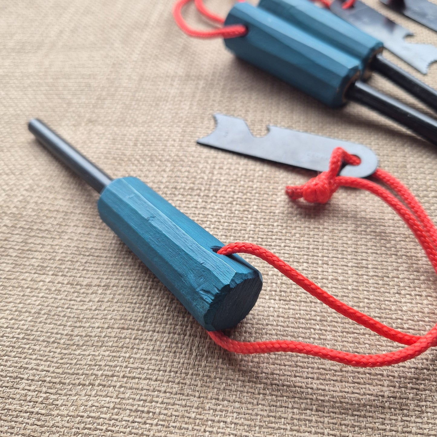 Hand Carved Fire-striker ~ Blue