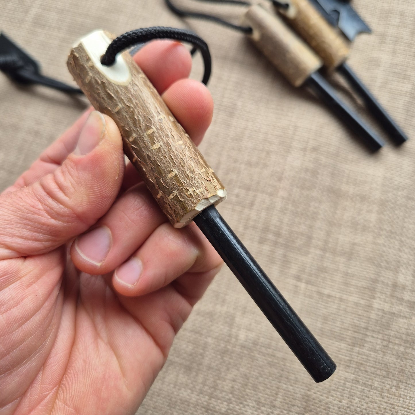 Hand Carved Fire Striker ~ Hazel