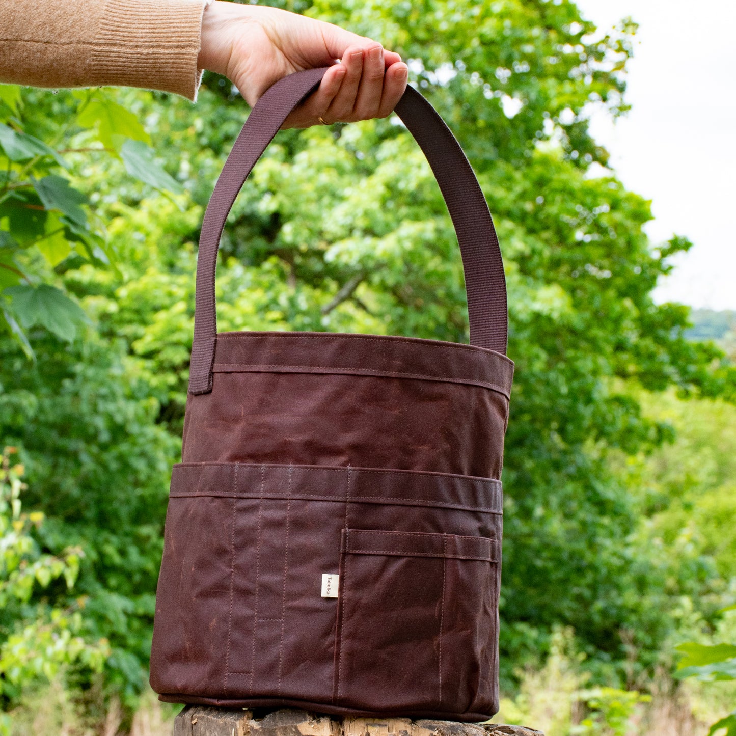Waxed Canvas Tool Bag 3.0 ~ Chestnut Brown