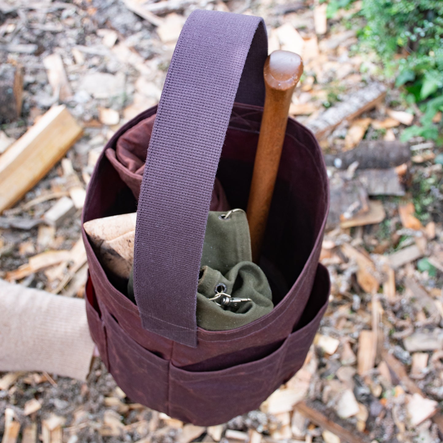 Waxed Canvas Tool Bag 3.0 ~ Chestnut Brown