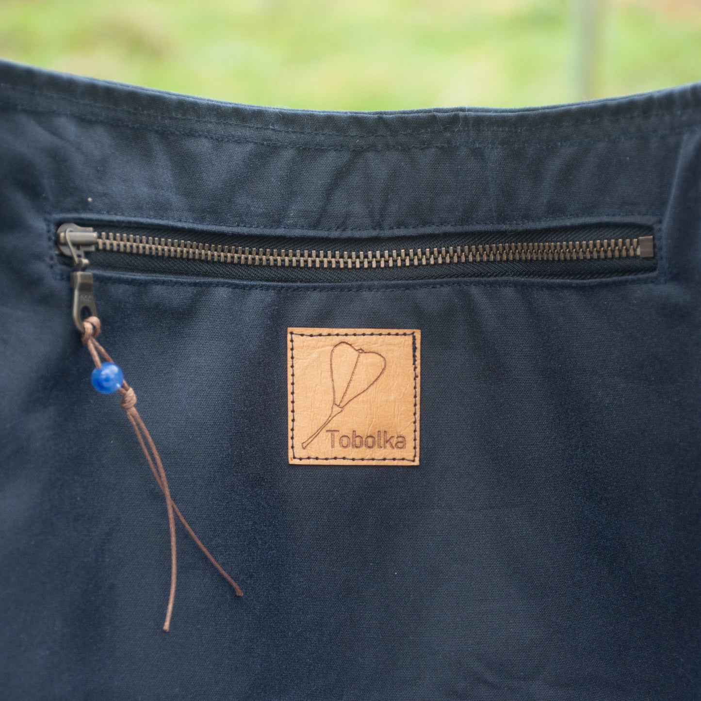 Waxed Canvas Large Bag ~ Deep Blue