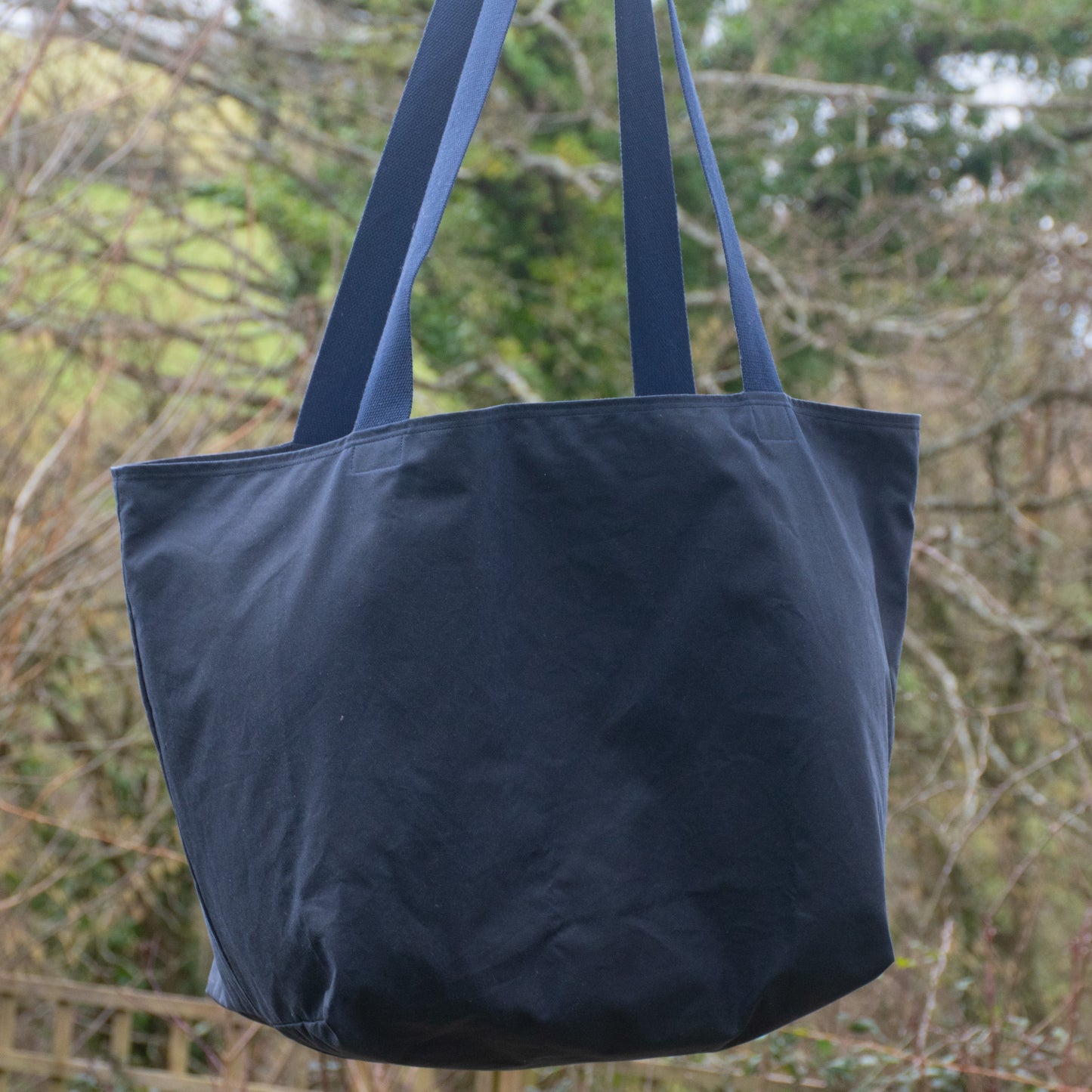 Waxed Canvas Large Bag ~ Deep Blue