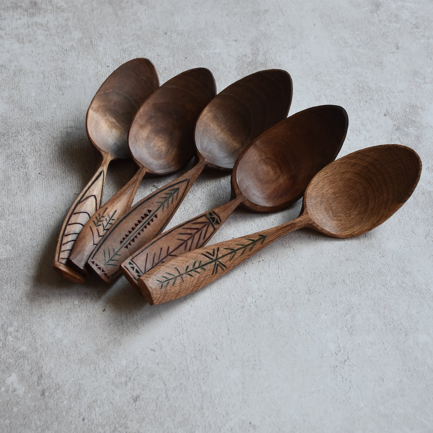 Chipcarved Eating Spoon ~ 'Tangential'