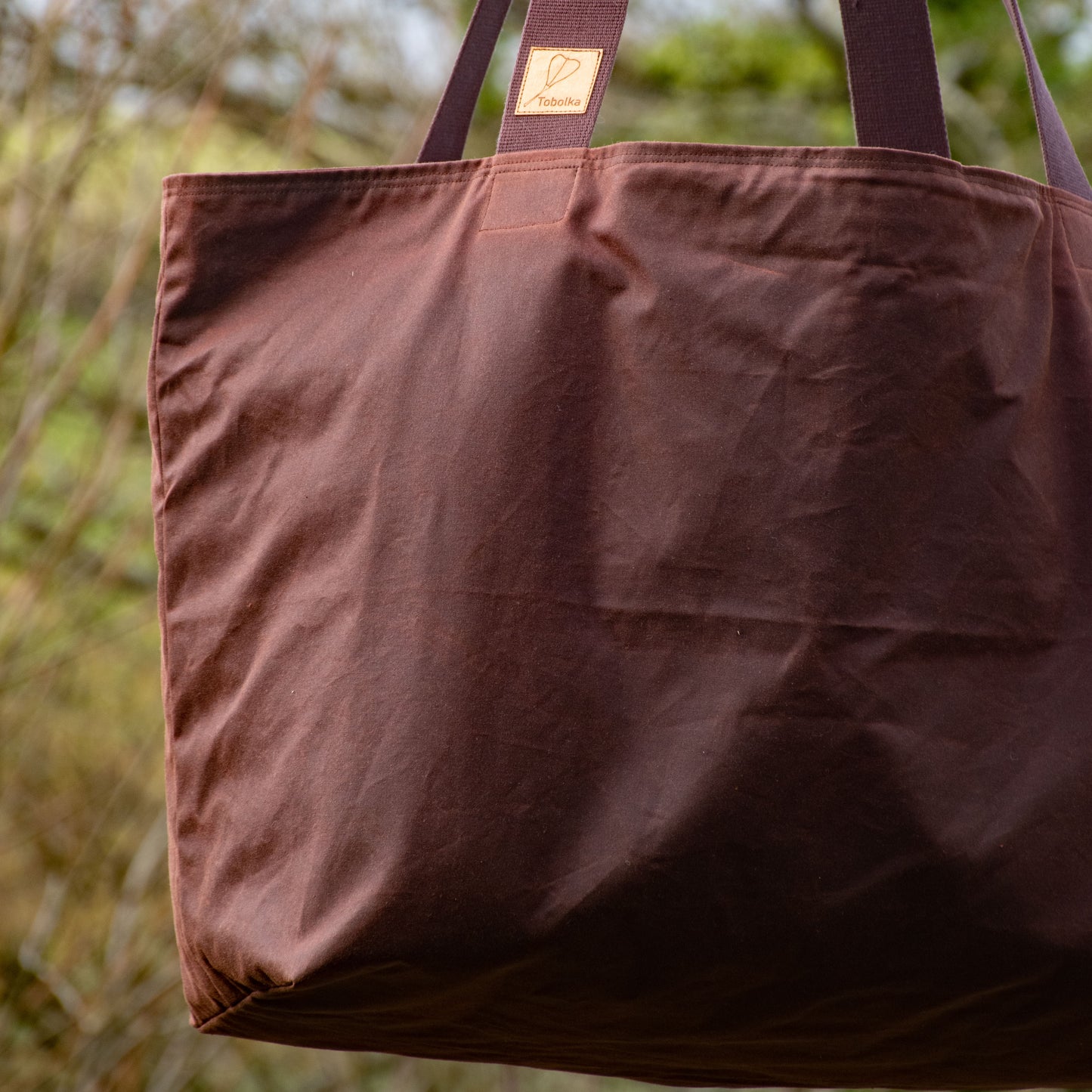 Waxed Canvas Large Bag ~ Chestnut Brown