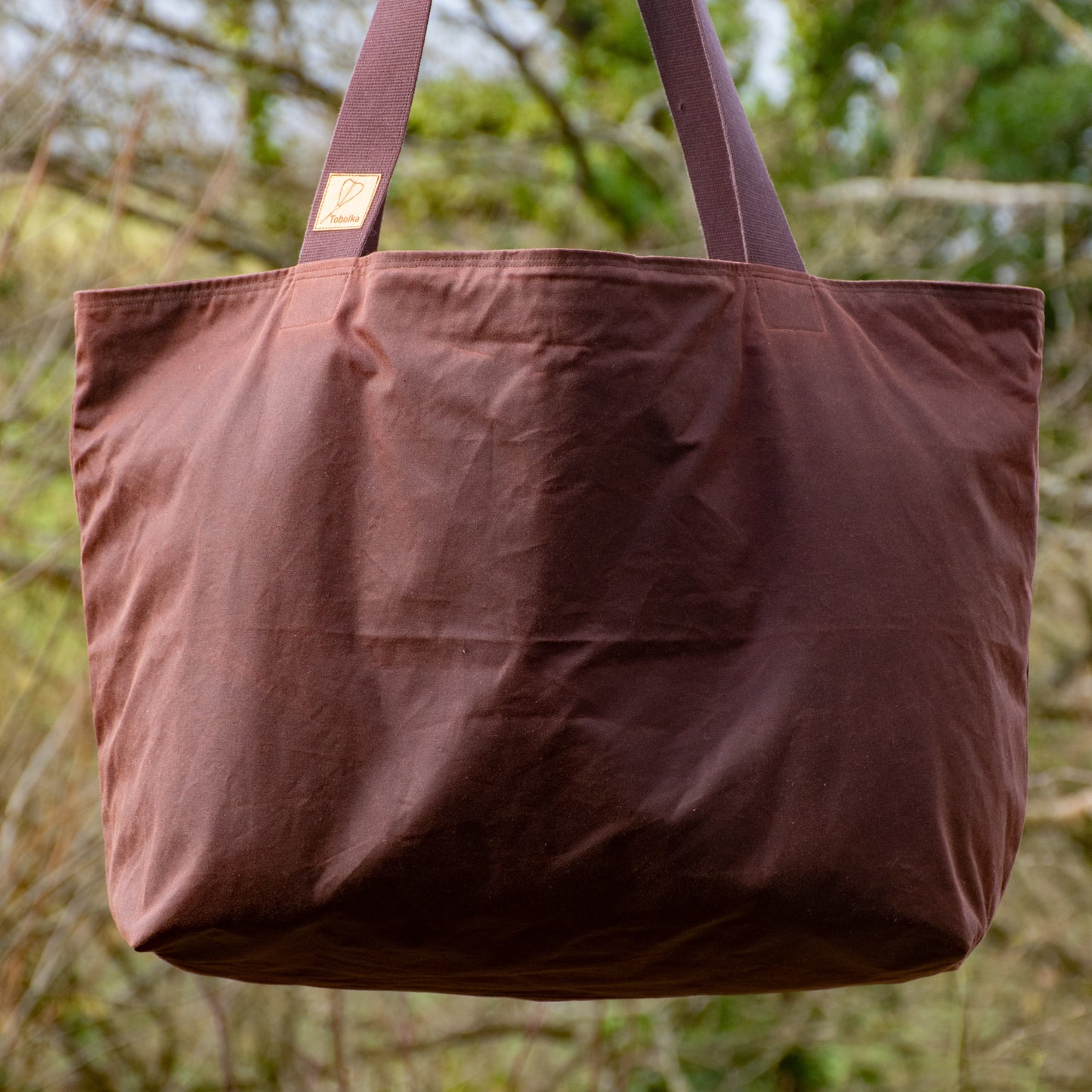 Waxed Canvas Large Bag ~ Chestnut Brown