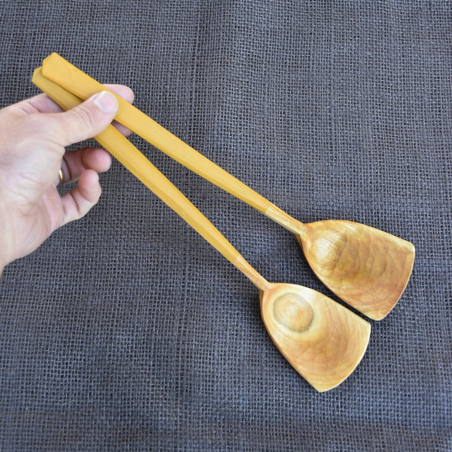 Simple Salad Servers ~ Mustard Yellow