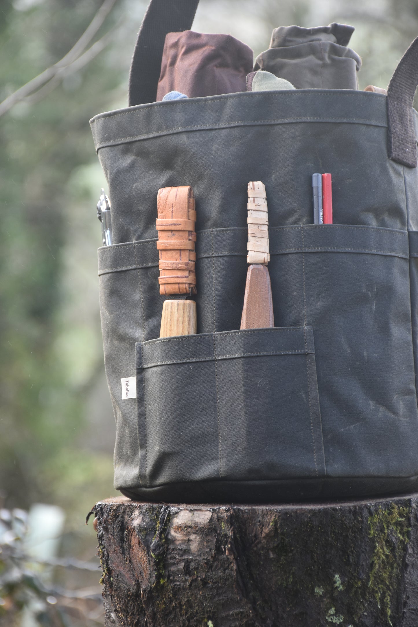Waxed Canvas Tool Bag 3.0 ~ Olive Green