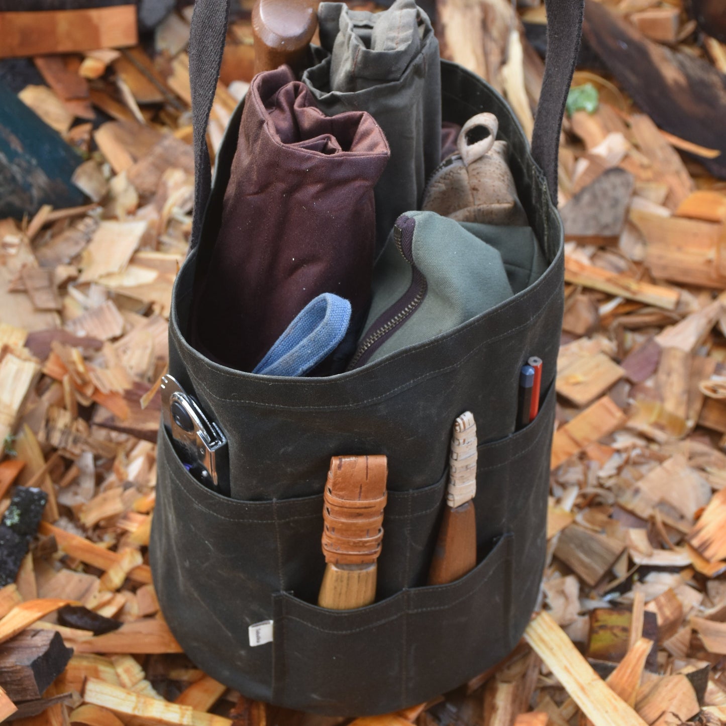 Waxed Canvas Tool Bag 3.0 ~ Olive Green