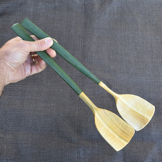 Simple Salad Servers ~ Forest Green