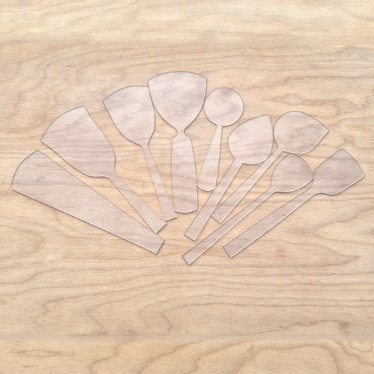 Carving Stencils: 9x Pack of Cooking Spoon Templates