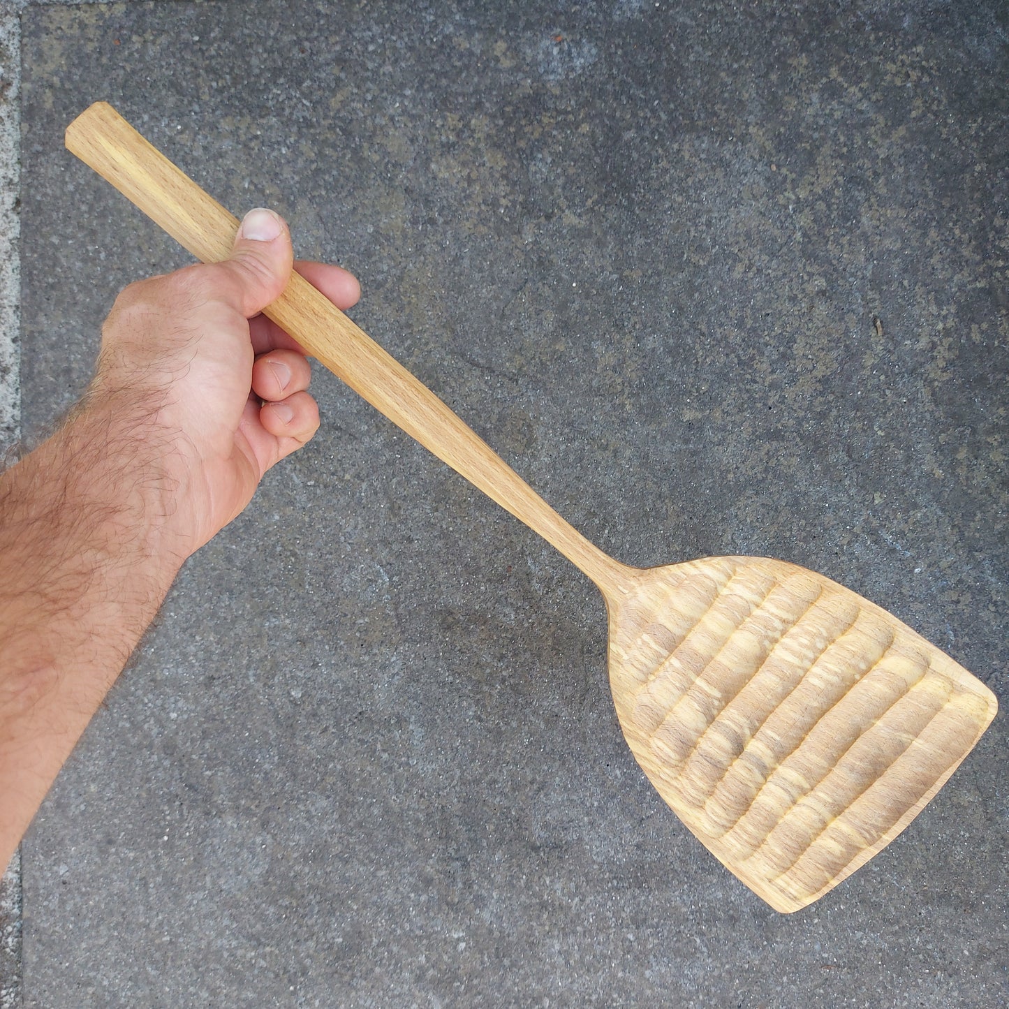 XL Shovel Spoon ~ Tiger Eye Spalted Beech