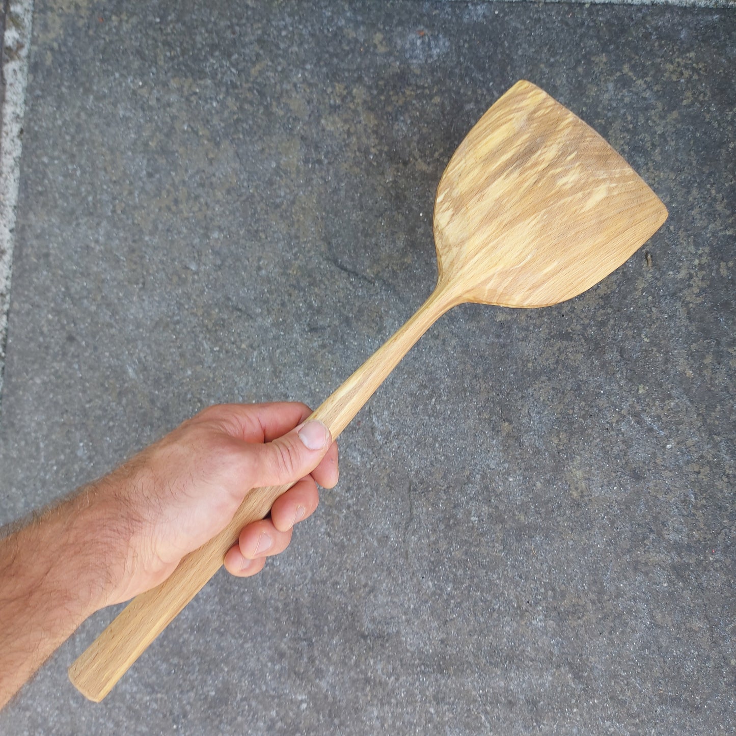 XL Shovel Spoon ~ Tiger Eye Spalted Beech