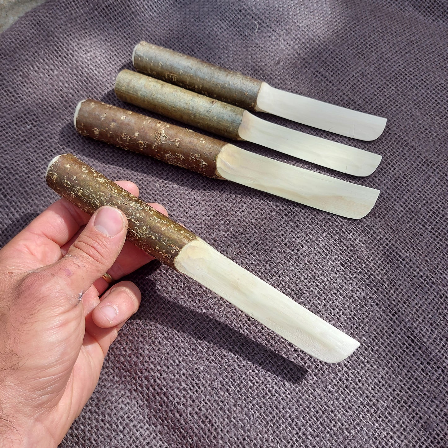 Wooden Spreader Knife ~ Hazel Bark