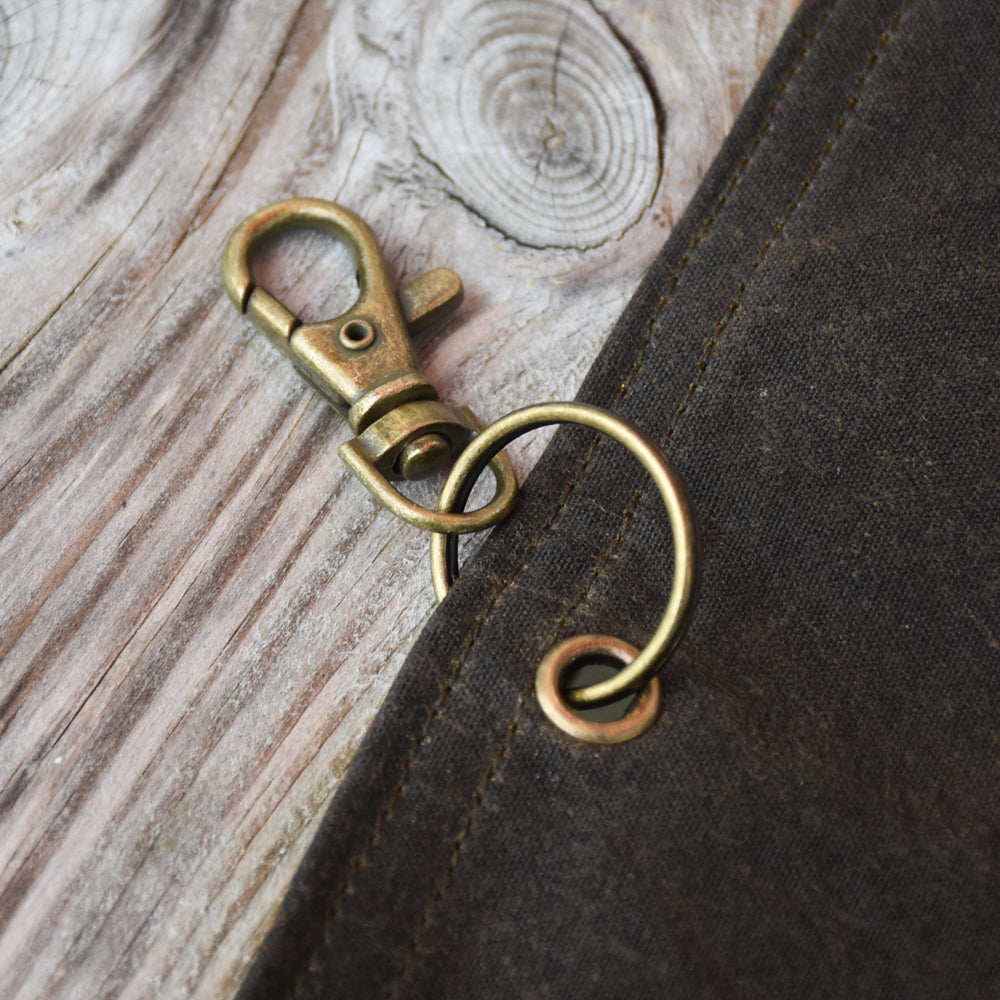 Waxed Canvas Tool Roll ~ Olive Green