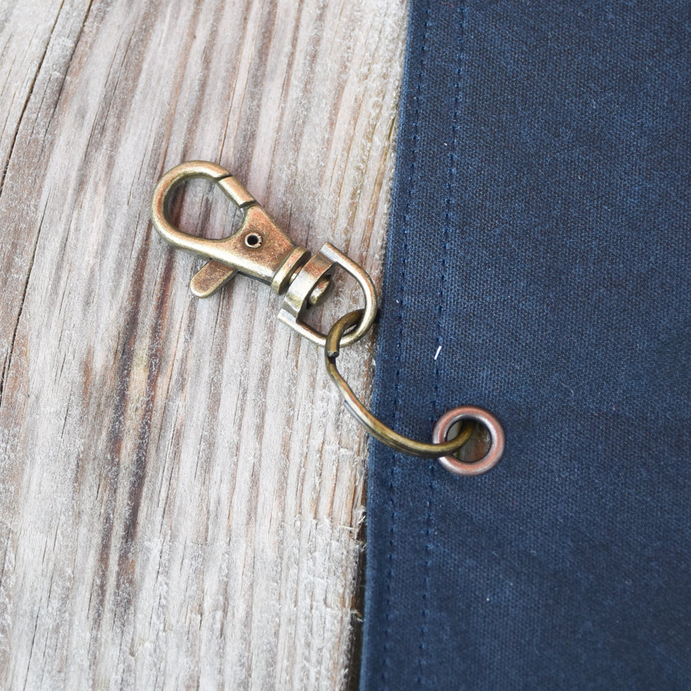 Waxed Canvas Tool Roll ~ Deep Blue