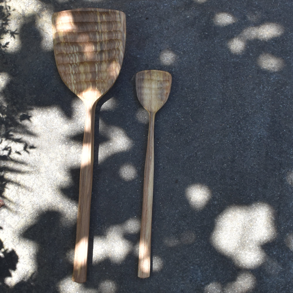 XL Shovel Spoon ~ Tiger Eye Spalted Beech