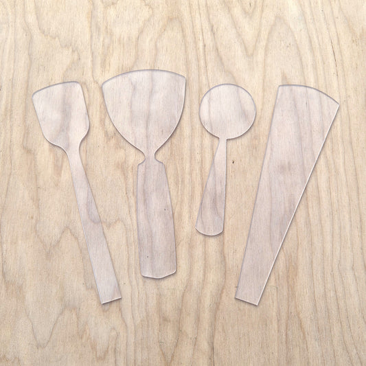 Carving Stencils Collection: 4x Pack of Kitchen Utensils