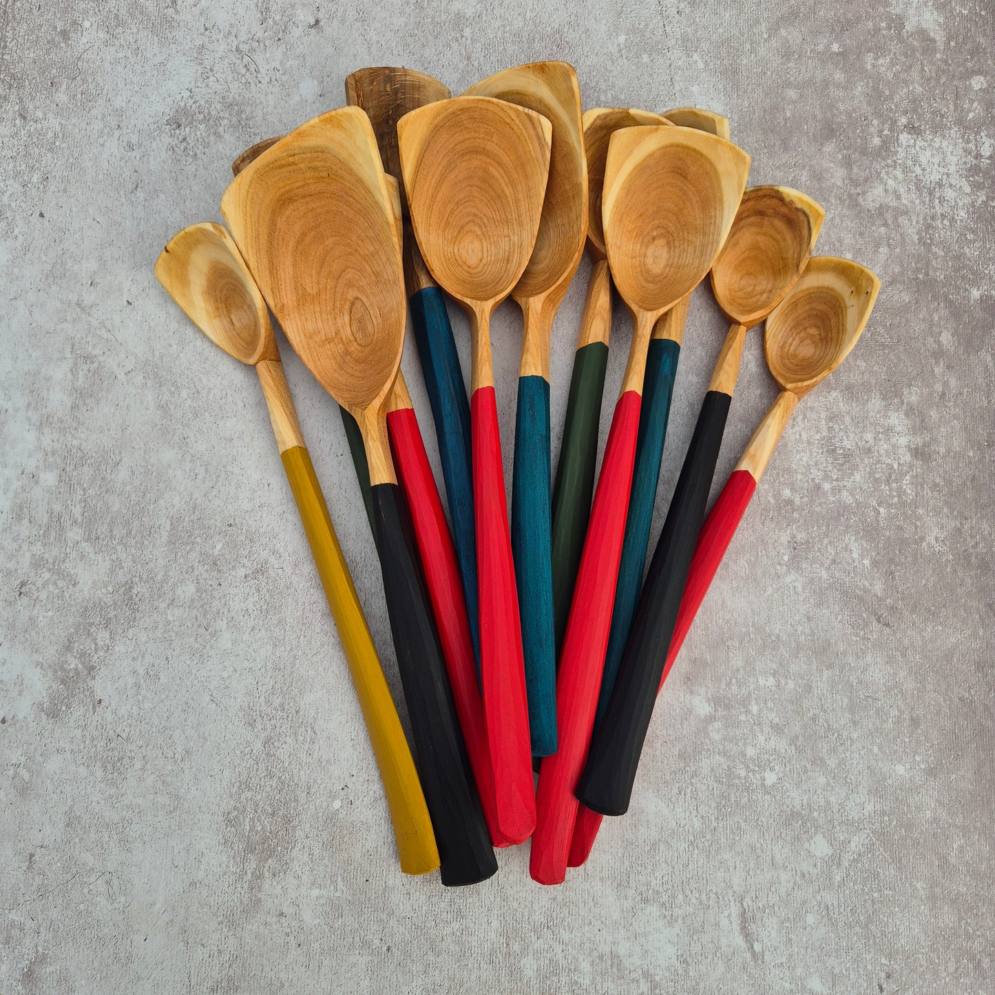 Mustard Yellow Stirring Spoon - Alder