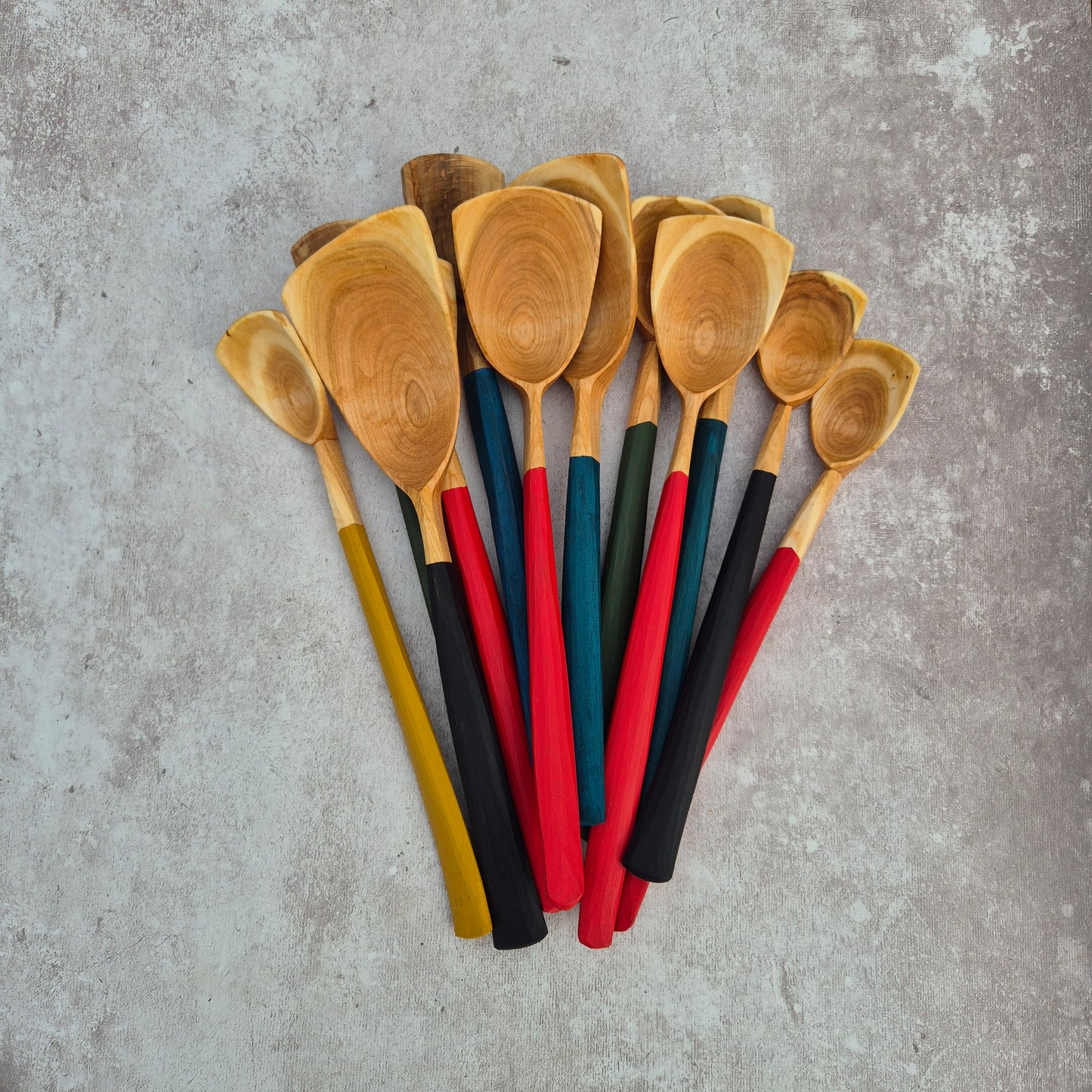 Scarlet Red Asymmetric Cooking Spoon ~ Wild Cherry