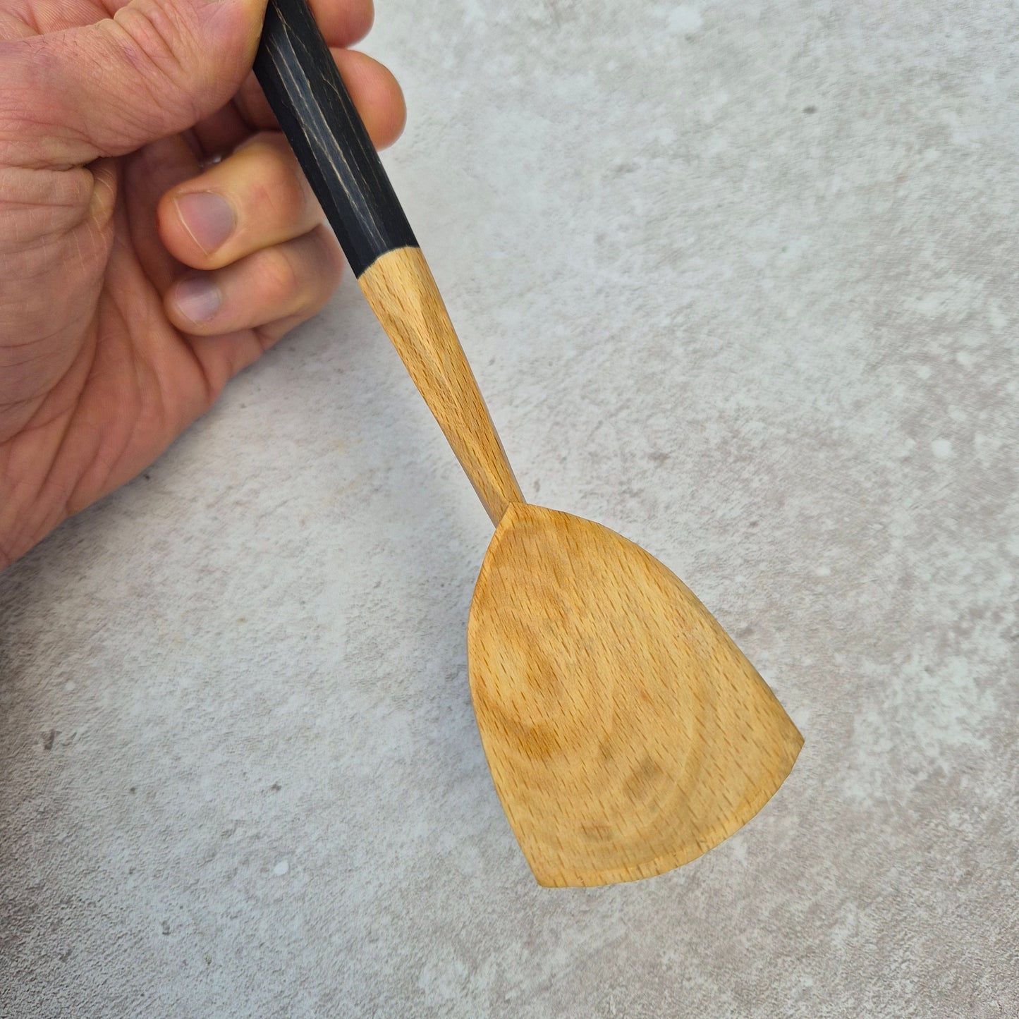 Onyx Black Stirring Spoon ~ Beech