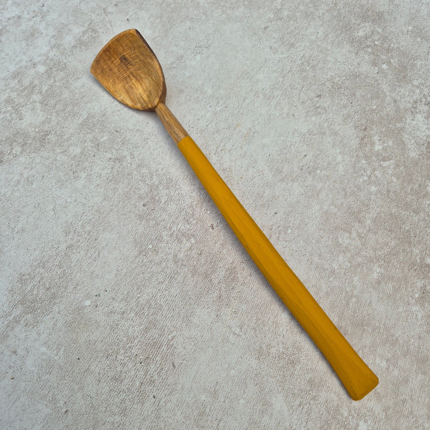 Mustard Yellow Stirring Spoon ~ Beech