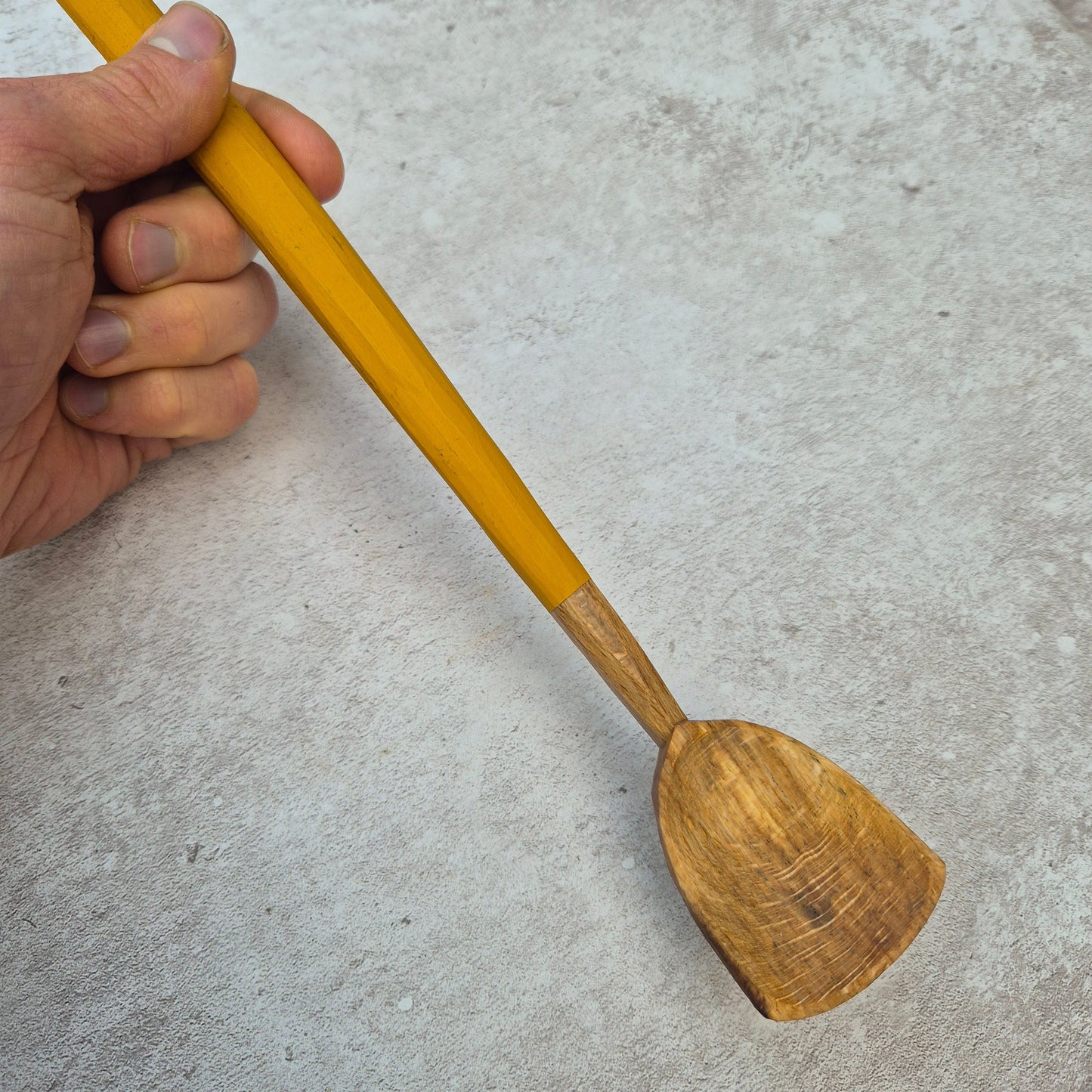 Mustard Yellow Stirring Spoon ~ Beech