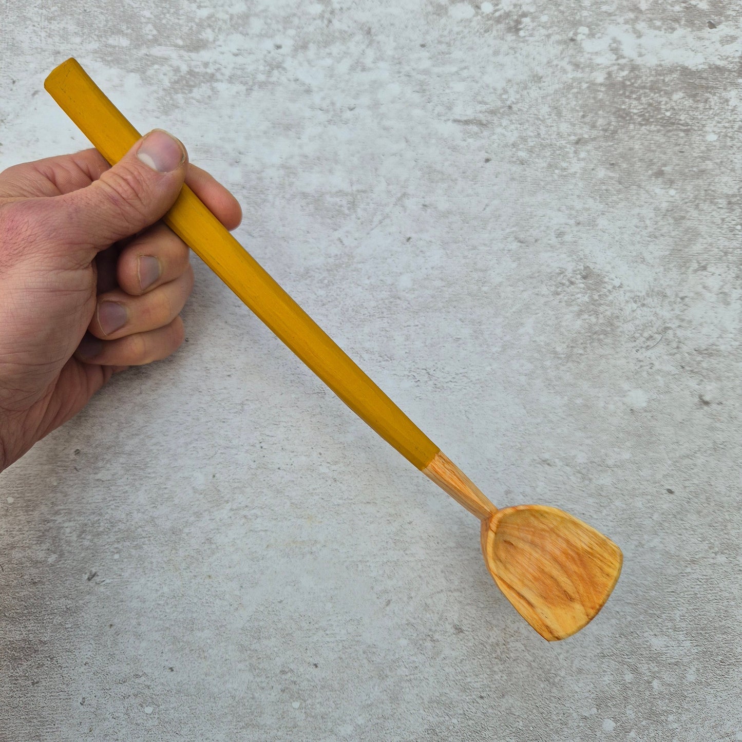 Mustard Yellow Stirring Spoon - Alder