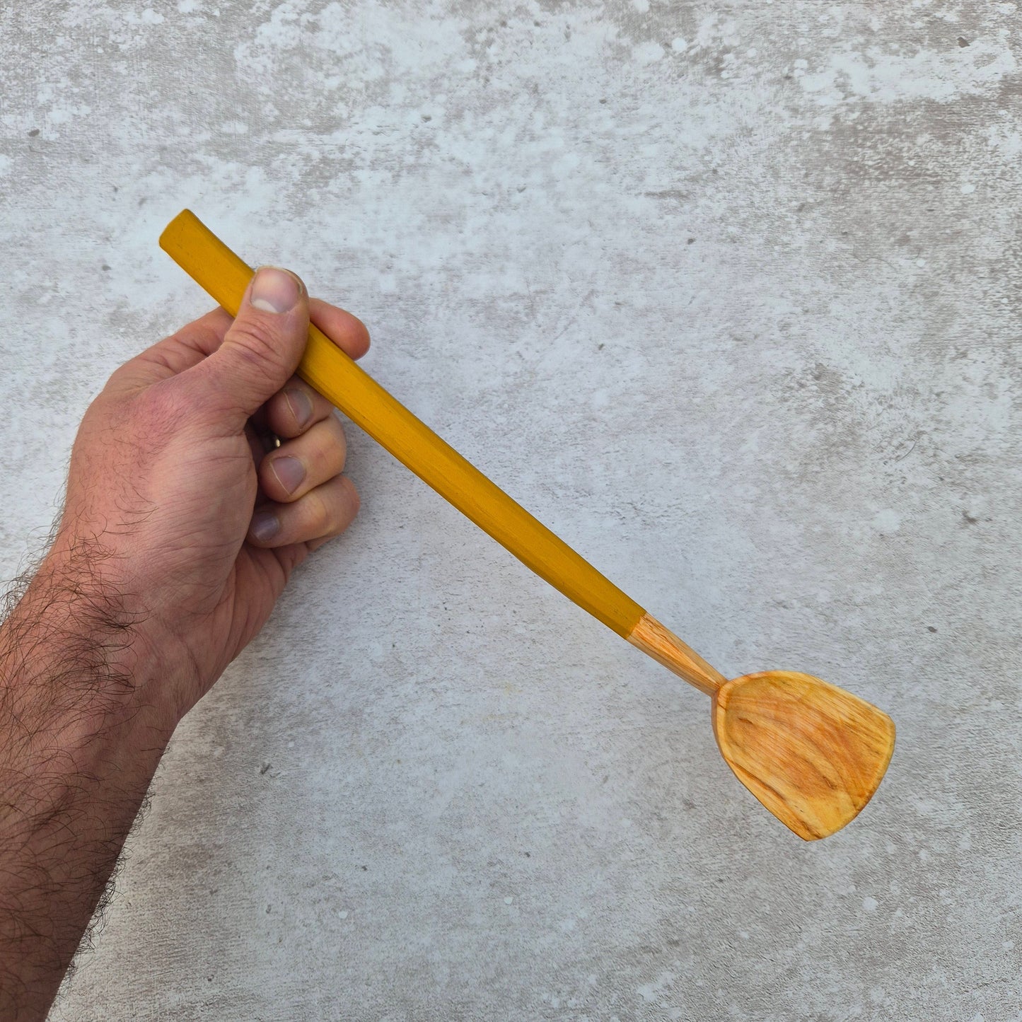 Mustard Yellow Stirring Spoon - Alder