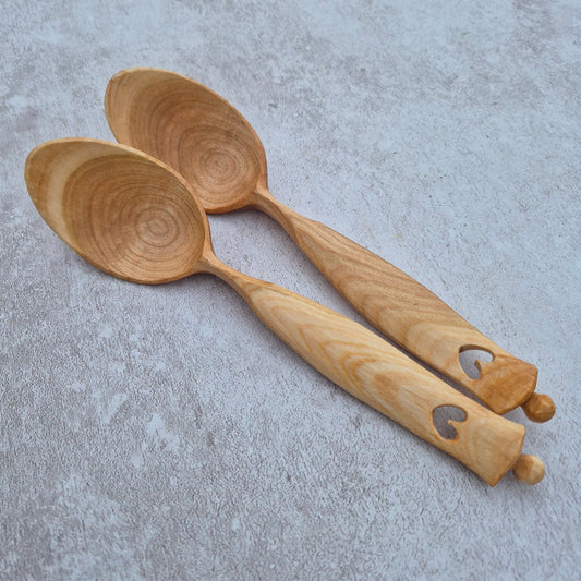 Pair of Love Spoons ~ Wild Cherry