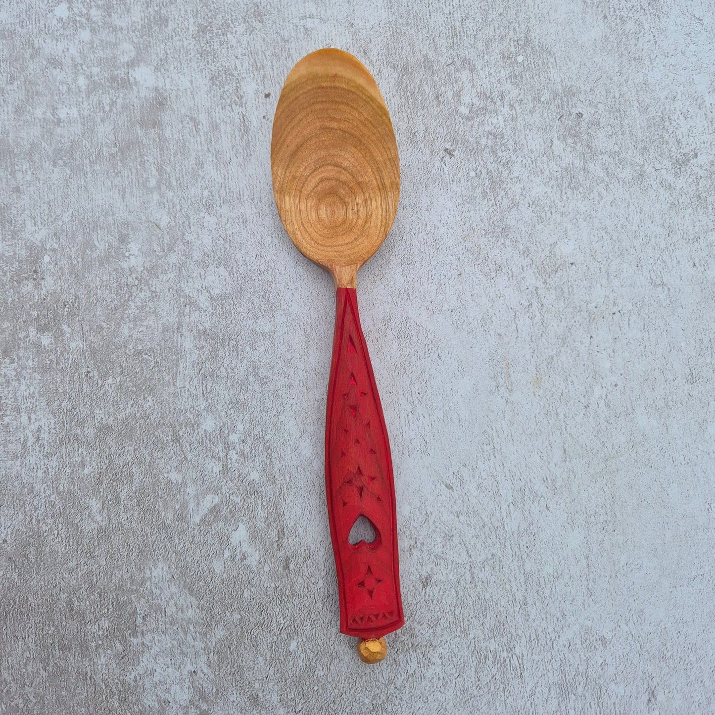 Pair of Love Spoons ~ Chipcarved Folk Pattern