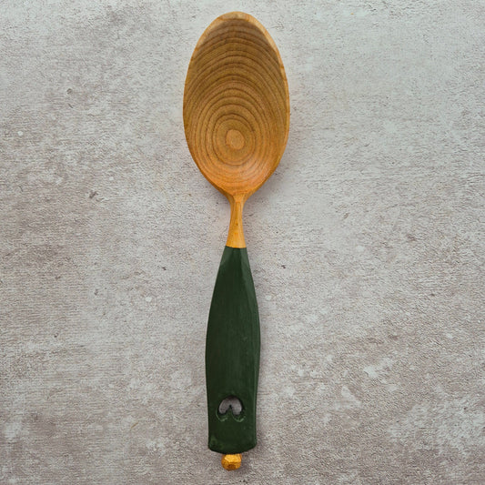 Love Spoon ~ Forest Green & Gold I