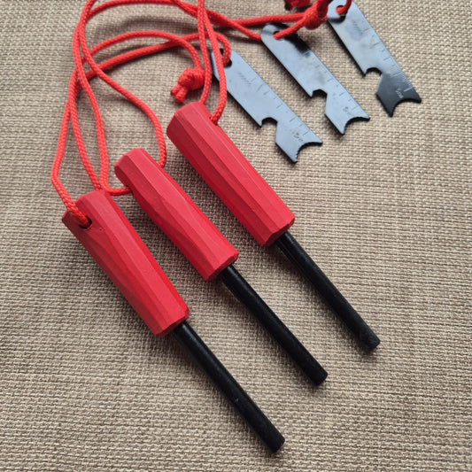 Hand Carved Fire-striker ~ Red