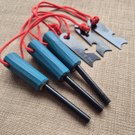 Hand Carved Fire-striker ~ Blue