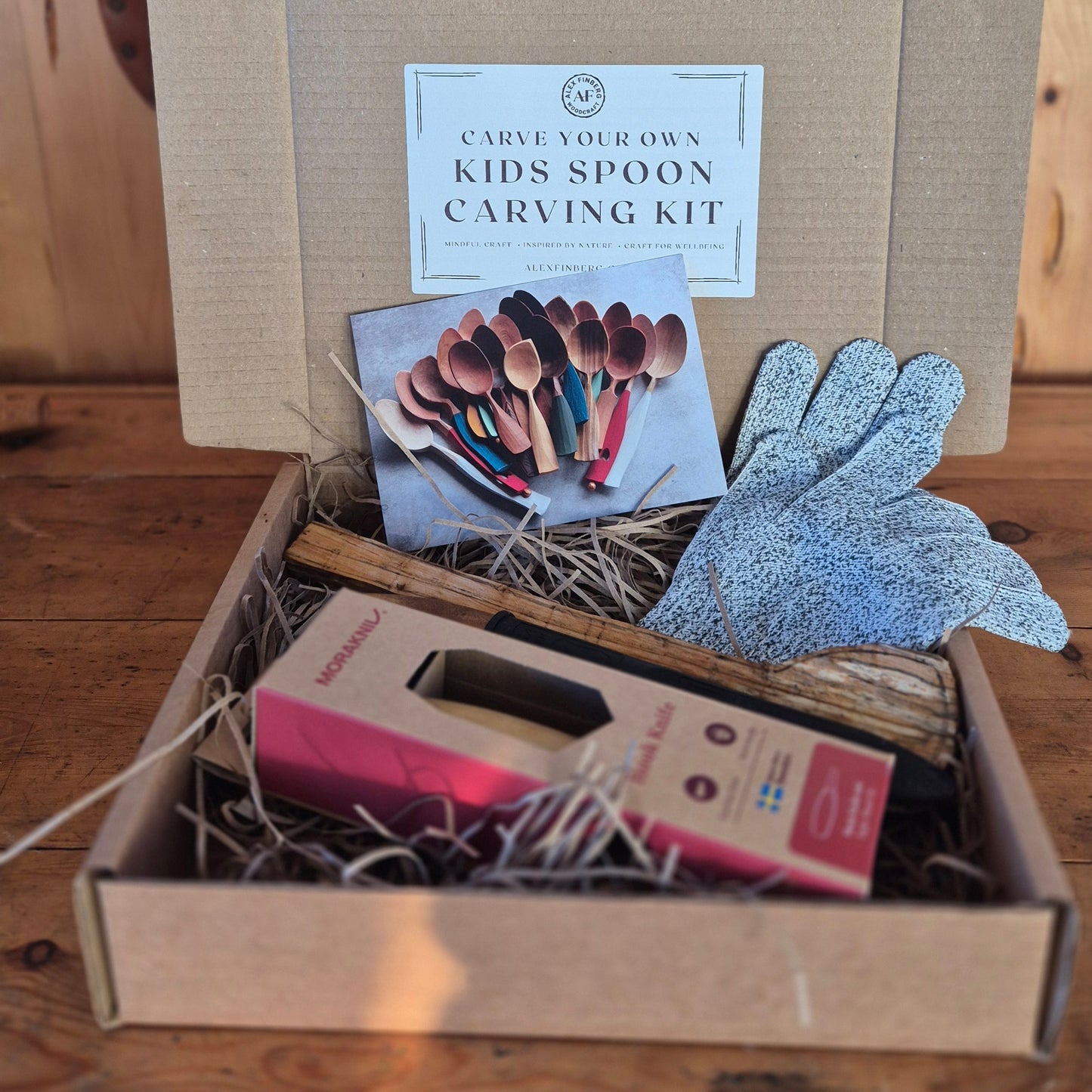 Kids Spoon Carving Kit (+FREE Gloves)