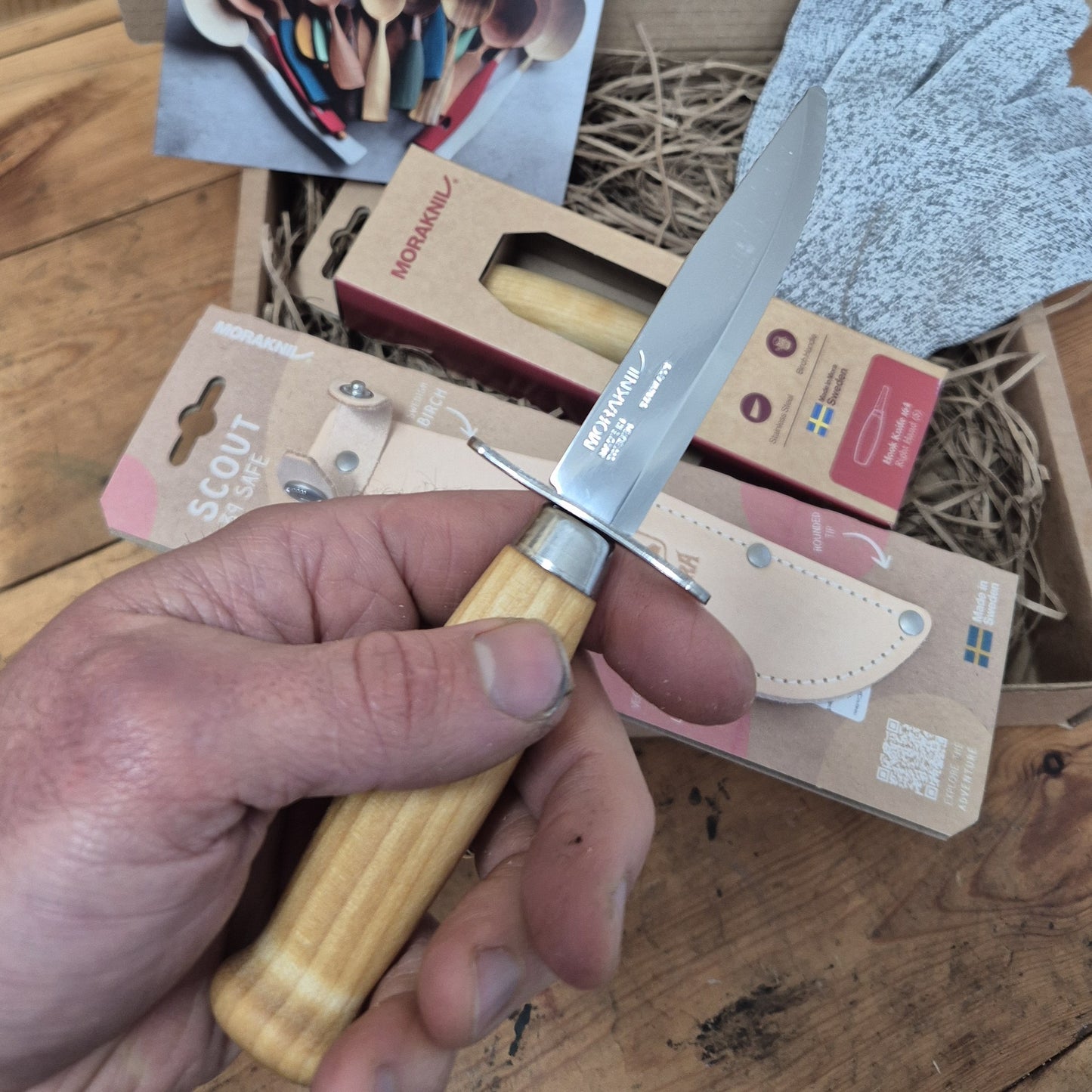 Kids Spoon Carving Kit (+FREE Gloves)