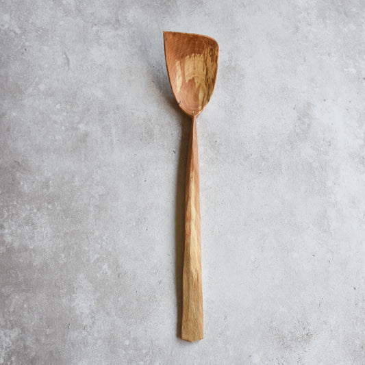 Asymmetric Serving Spoon ~ Beech