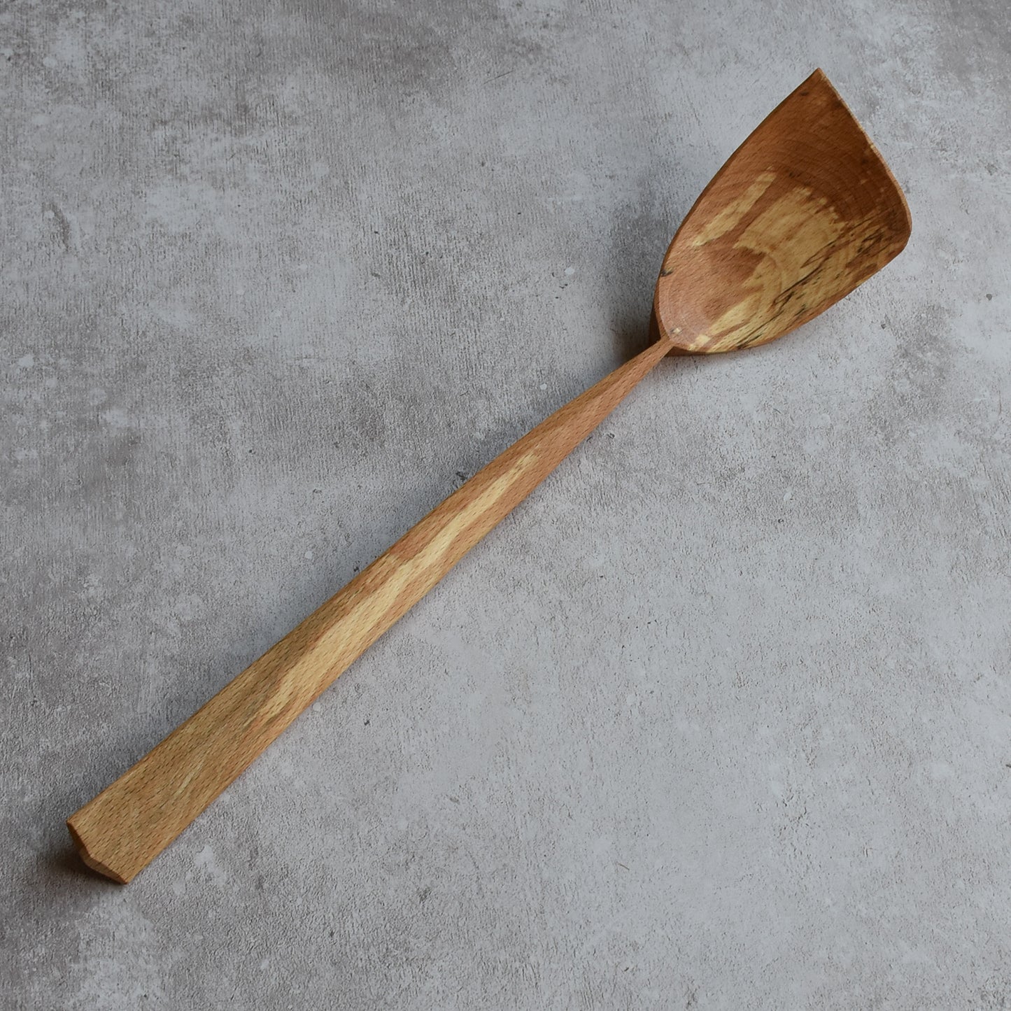 Asymmetric Serving Spoon ~ Beech