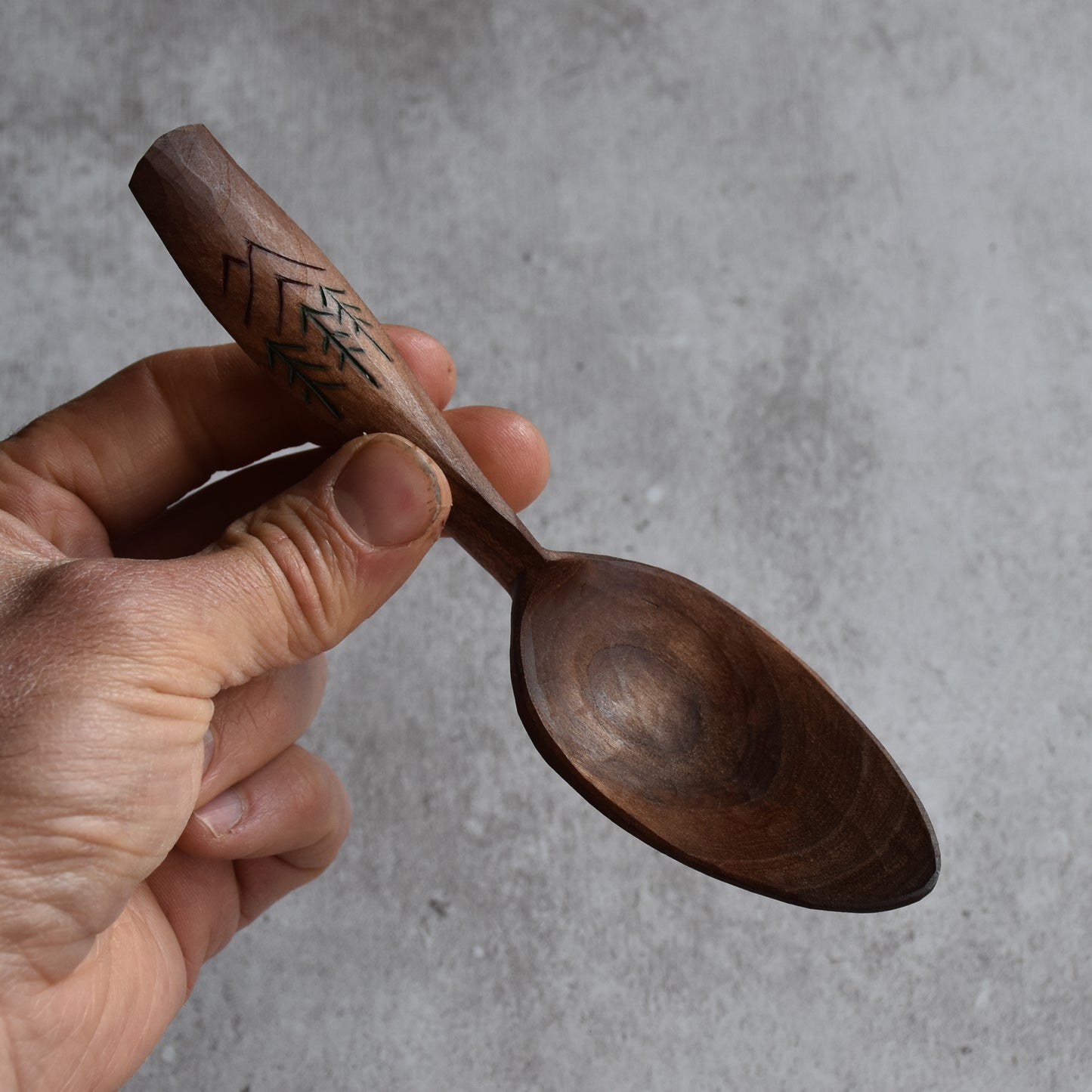 Chipcarved Eating Spoon ~ 'Spruce Mountain'