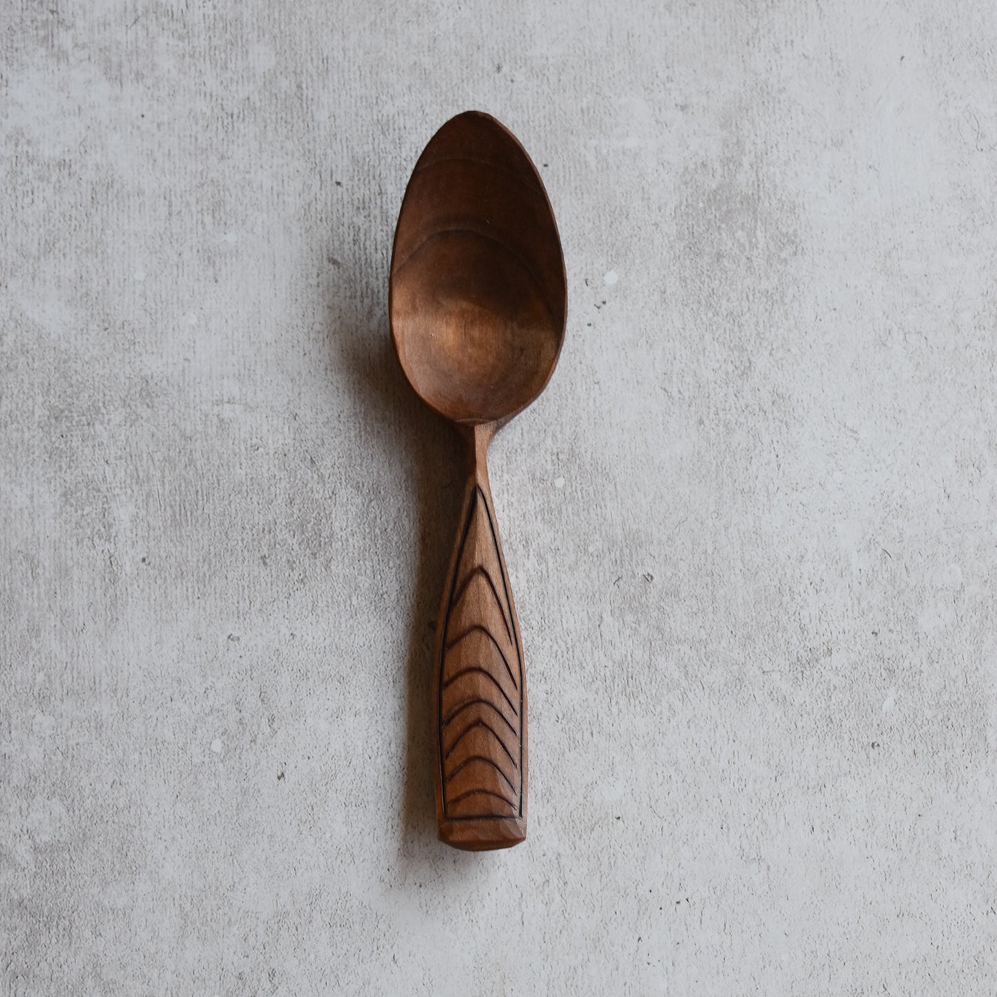 Chipcarved Eating Spoon ~ 'Tangential'