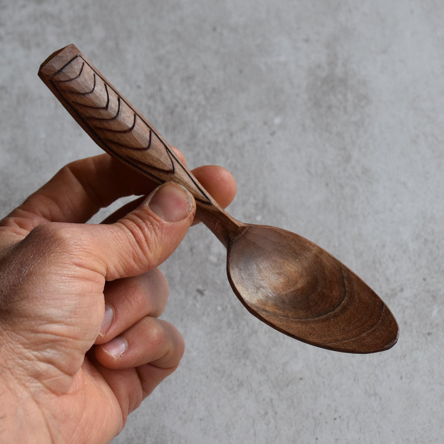 Chipcarved Eating Spoon ~ 'Tangential'